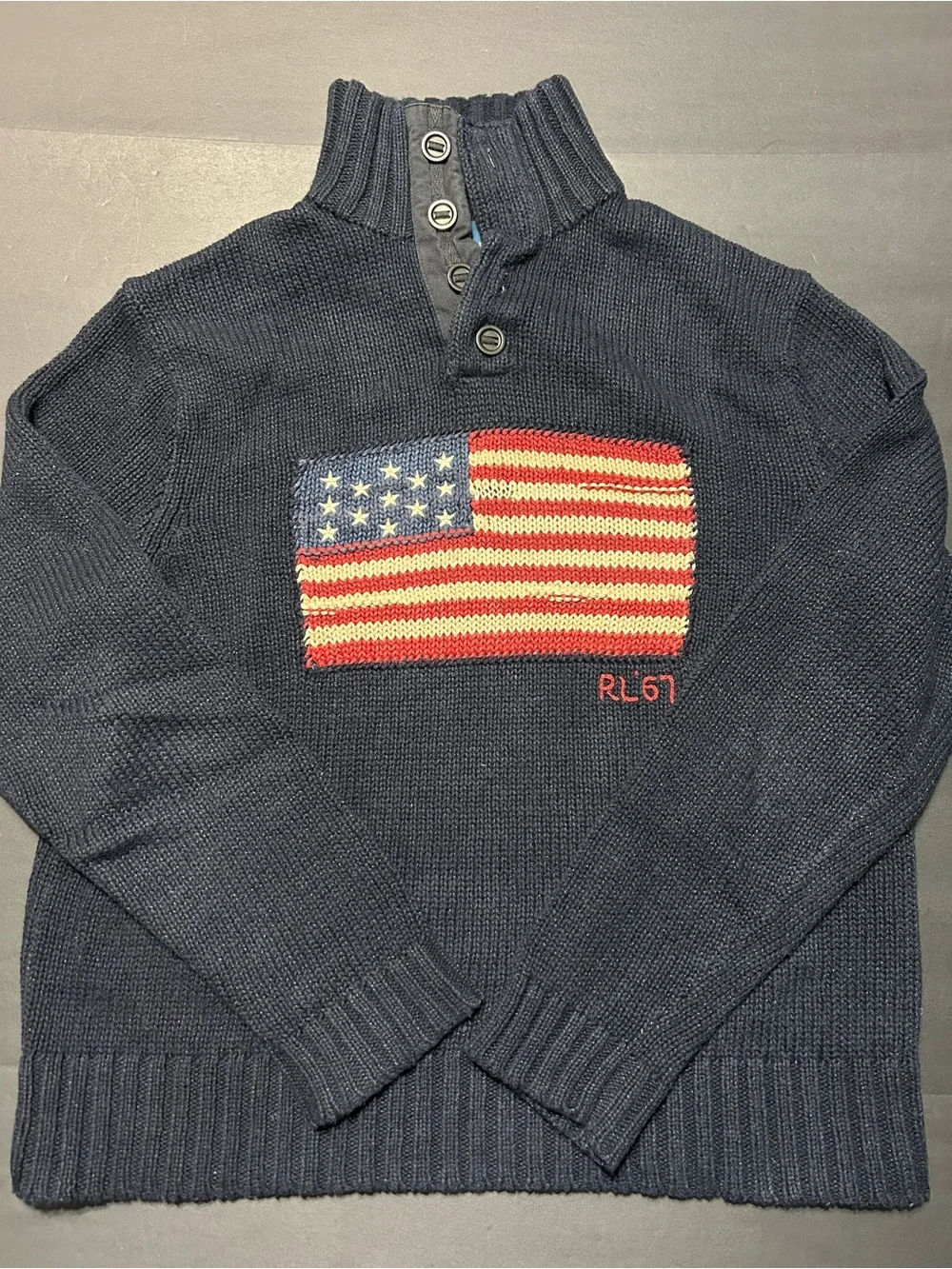 Polo Ralph Lauren Vintage Flag logo knitted sweater size M
